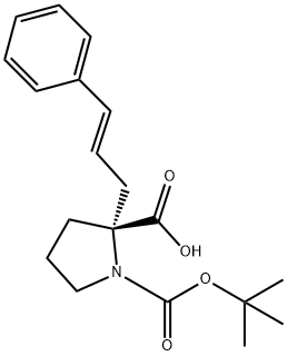 BOC-(R)-ALPHA-(3-PHENYL-ALLYL)-PROLINE Struktur