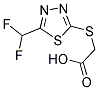 ([5-(DIFLUOROMETHYL)-1,3,4-THIADIAZOL-2-YL]SULFANYL)ACETIC ACID Struktur