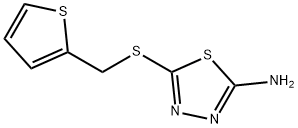 5-[(THIEN-2-YLMETHYL)THIO]-1,3,4-THIADIAZOL-2-AMINE Struktur