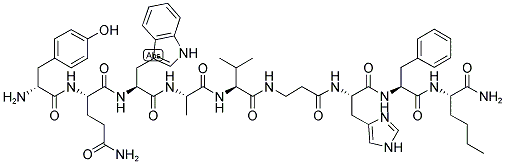 H-D-TYR-GLN-TRP-ALA-VAL-BETA-ALA-HIS-PHE-NLE-NH2 Struktur