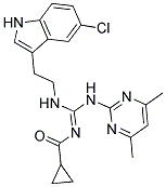 N-[2-(5-CHLORO-1H-INDOL-3-YL)ETHYL]-N'-(CYCLOPROPYLCARBONYL)-N'-(4,6-DIMETHYL-2-PYRIMIDINYL)GUANIDINE Struktur