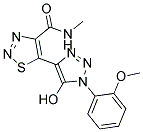 5-[5-HYDROXY-1-(2-METHOXYPHENYL)-1H-1,2,3-TRIAZOL-4-YL]-N-METHYL-1,2,3-THIADIAZOLE-4-CARBOXAMIDE Struktur