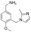 (4-METHOXY-3-[(2-METHYL-1H-IMIDAZOL-1-YL)METHYL]BENZYL)AMINE Struktur