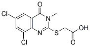 (6,8-DICHLORO-3-METHYL-4-OXO-3,4-DIHYDRO-QUINAZOLIN-2-YLSULFANYL)-ACETIC ACID Struktur