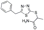 2-[(5-BENZYL-1,3,4-THIADIAZOL-2-YL)SULFANYL]PROPANAMIDE Struktur