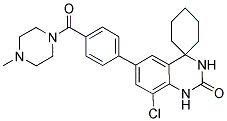 8-CHLORO-4,4-(CYCLOHEXADIYL)-6-[4-(4-METHYL-PIPERAZINE-1-CARBONYL)-PHENYL]-3,4-DIHYDRO-1H-QUINAZOLIN-2-ONE Struktur