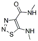 N-METHYL-5-(METHYLAMINO)-1,2,3-THIADIAZOLE-4-CARBOXAMIDE Struktur