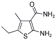 2-AMINO-5-ETHYL-4-METHYL-3-THIOPHENECARBOXAMIDE Struktur