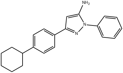 3-(4-CYCLOHEXYLPHENYL)-1-PHENYL-1H-PYRAZOL-5-AMINE Struktur