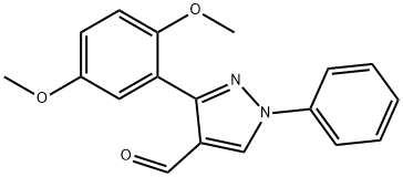 3-(2,5-DIMETHOXYPHENYL)-1-PHENYL-1H-PYRAZOLE-4-CARBALDEHYDE Struktur