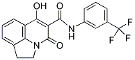 6-HYDROXY-4-OXO-N-[3-(TRIFLUOROMETHYL)PHENYL]-1,2-DIHYDRO-4H-PYRROLO[3,2,1-IJ]QUINOLINE-5-CARBOXAMIDE Struktur