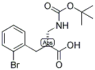 (R)-3-(2-BROMO-PHENYL)-2-(TERT-BUTOXYCARBONYLAMINO-METHYL)-PROPIONIC ACID Struktur