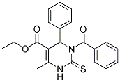 ETHYL 3-BENZOYL-6-METHYL-4-PHENYL-2-THIOXO-1,2,3,4-TETRAHYDROPYRIMIDINE-5-CARBOXYLATE Struktur