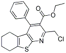 ETHYL 2-(CHLOROMETHYL)-4-PHENYL-5,6,7,8-TETRAHYDRO[1]BENZOTHIENO[2,3-B]PYRIDINE-3-CARBOXYLATE Struktur