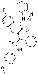 2-(2-(1H-BENZO[D][1,2,3]TRIAZOL-1-YL)-N-(4-FLUOROBENZYL)ACETAMIDO)-2-(CYCLOHEX-3-ENYL)-N-(4-METHOXYPHENYL)ACETAMIDE Struktur