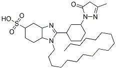 2-[3-(3-METHYL-5-OXO-4,5-DIHYDROPYRAZOL-1-YL)CYCLOHEXYL]-1-OCTADECYL-3A,4,5,6,7,7A-HEXHYDRO-1H-BENZOIMIDAZOLE-5-SULFONIC ACID Struktur