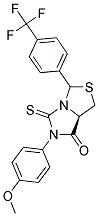 (7AR)-6-(4-METHOXYPHENYL)-5-THIOXO-3-[4-(TRIFLUOROMETHYL)PHENYL]TETRAHYDRO-7H-IMIDAZO[1,5-C][1,3]THIAZOL-7-ONE Struktur