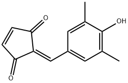 2-((3,5-DIMETHYL-4-HYDROXYPHENYL)-METHYLENE)-4-CYCLOPENTENE-1,3-DIONE Struktur