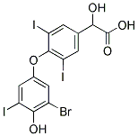 HYDROXY-[4-(4-HYDROXY-5-BROMO-3-IODOPHENOXY)-3,5-DIIODOPHENYL]ACETIC ACID Struktur