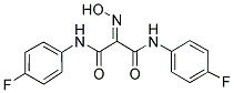 N,N'-BIS(4-FLUOROPHENYL)-2-(HYDROXYIMINO)MALONAMIDE Struktur