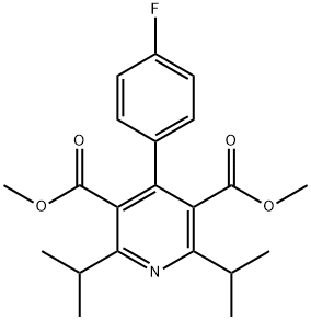 DIMETHYL 2,6-DIISOPROPYL-4-(4-FLUOROPHENYL)-PYRIDINE-3,5-DICARBOXYLATE Struktur