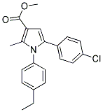 5-(4-CHLORO-PHENYL)-1-(4-ETHYL-PHENYL)-2-METHYL-1H-PYRROLE-3-CARBOXYLIC ACID METHYL ESTER Struktur