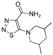 5-(3,5-DIMETHYLPIPERIDIN-1-YL)-1,2,3-THIADIAZOLE-4-CARBOXAMIDE Struktur