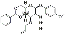 4-METHOXYPHENYL 3-O-ALLYL-2-AZIDO-4,6-O-BENZYLIDENE-2-DEOXY-BETA-D-GLUCOPYRANOSIDE Struktur