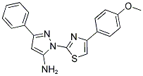 1-[4-(4-METHOXYPHENYL)-1,3-THIAZOL-2-YL]-3-PHENYL-1H-PYRAZOL-5-AMINE Struktur