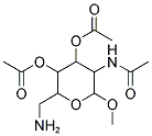 ACETIC ACID-4-ACETOXY-5-ACETYLAMINO-2-AMINOMETHYL-6-METHOXY-TETRAHYDRO-PYRAN-3-YL ESTER Struktur