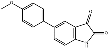 5-(4-METHOXYPHENYL)-1H-INDOLE-2,3-DIONE Struktur