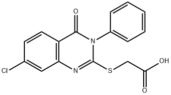 (7-CHLORO-4-OXO-3-PHENYL-3,4-DIHYDRO-QUINAZOLIN-2-YLSULFANYL)-ACETIC ACID Struktur