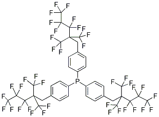 TRIS[4-(2,2-BIS(TRIFLUOROMETHYL)-1H,1H,2H,2H-PERFLUOROPENTYL)PHENYL]PHOSPHINE Struktur