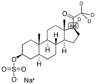 SODIUM 5ALPHA-PREGNAN-3BETA-OL-20-ONE-17ALPHA,21,21,21-D4 SULFATE Struktur