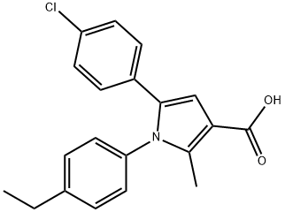 5-(4-CHLORO-PHENYL)-1-(4-ETHYL-PHENYL)-2-METHYL-1H-PYRROLE-3-CARBOXYLIC ACID Struktur