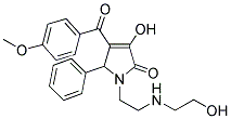 3-HYDROXY-1-{2-[(2-HYDROXYETHYL)AMINO]ETHYL}-4-(4-METHOXYBENZOYL)-5-PHENYL-1,5-DIHYDRO-2H-PYRROL-2-ONE Struktur