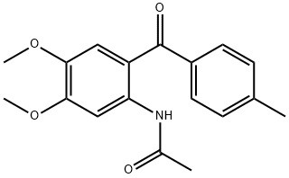 N-[4,5-DIMETHOXY-2-(4-METHYL-BENZOYL)-PHENYL]-ACETAMIDE Struktur