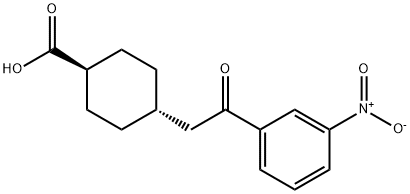 TRANS-4-[2-OXO-2-(3-NITROPHENYL)ETHYL]CYCLOHEXANE-1-CARBOXYLIC ACID Struktur