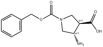 TRANS-4-AMINO-1-CBZ-PYRROLIDINE-3-CARBOXYLIC ACID Struktur