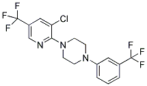 1-[3-CHLORO-5-(TRIFLUOROMETHYL)PYRIDIN-2-YL]-4-[3-(TRIFLUOROMETHYL)PHENYL]PIPERAZINE Struktur