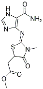 METHYL ((2Z)-2-{[5-(AMINOCARBONYL)-1H-IMIDAZOL-4-YL]IMINO}-3-METHYL-4-OXO-1,3-THIAZOLIDIN-5-YL)ACETATE Struktur