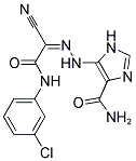 5-((2Z)-2-{2-[(3-CHLOROPHENYL)AMINO]-1-CYANO-2-OXOETHYLIDENE}HYDRAZINO)-1H-IMIDAZOLE-4-CARBOXAMIDE Struktur