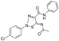 (5Z)-5-(ACETYLIMINO)-2-(4-CHLOROPHENYL)-N-PHENYL-2,5-DIHYDRO-1,2,3-THIADIAZOLE-4-CARBOXAMIDE Struktur