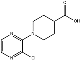 1-(3-CHLORO-PYRAZIN-2-YL)-PIPERIDINE-4-CARBOXYLIC ACID Struktur