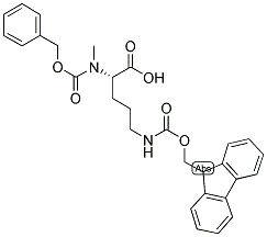 N-ALPHA-BENZYLOXYCARBONYL-N-ALPHA-METHYL-N-GAMMA-(9-FLUORENYLMETHYLOXYCARBONYL)-L-ORNITHINE Struktur