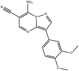 7-AMINO-3-(3,4-DIMETHOXYPHENYL)-PYRAZOLO[1,5-A]PYRIMIDINE-6-CARBONITRILE Struktur