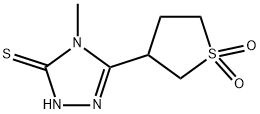 5-(1,1-DIOXIDOTETRAHYDROTHIEN-3-YL)-4-METHYL-4H-1,2,4-TRIAZOLE-3-THIOL Struktur