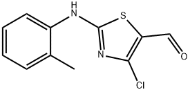 4-CHLORO-2-[(2-METHYLPHENYL)AMINO]-1,3-THIAZOLE-5-CARBALDEHYDE Struktur