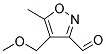 4-(METHOXYMETHYL)-5-METHYLISOXAZOLE-3-CARBALDEHYDE Struktur