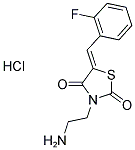 (5Z)-3-(2-AMINOETHYL)-5-(2-FLUOROBENZYLIDENE)-1,3-THIAZOLIDINE-2,4-DIONE HYDROCHLORIDE Struktur